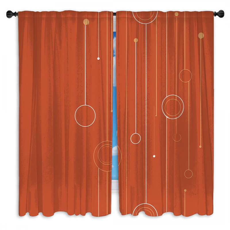 Rideaux abstraits abstraits et transparents - 2 panneaux, 20in x 80in - 2 panels, Transparent
