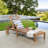 Bevelyn Outdoor Teak Wood Chaise Lounge
