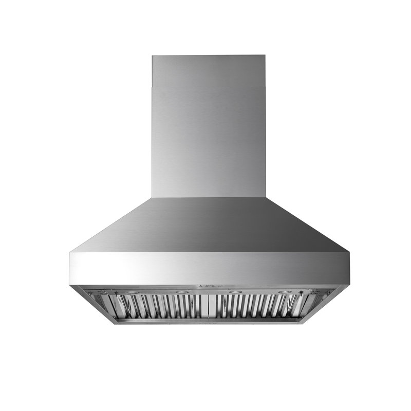 Hotte pour îlot de cuisine professionnelle PROLINE de 54 pouces, 1 200 pi³ / min, acier inoxydable, lumières DEL, commande tactile ACL, moteur de soufflage ULTRA-SILENCIEUX, 4 vitesses, garantie de 3 ans