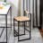 Prakhar Woven Water Hyacinth Counter Bar Stool with Low Back Set