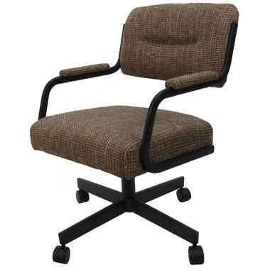 Seward Upholstered King Louis Back Arm Chair Fairfield Chair Body Fabric:  9177 Granite, Leg Color: Tobacco - Yahoo Shopping