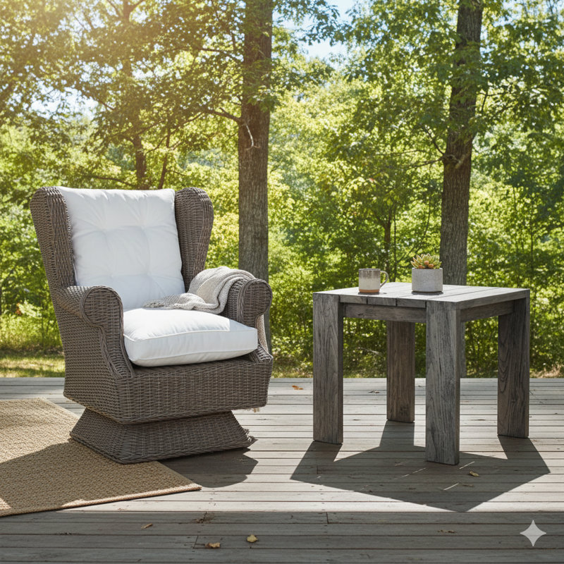 Fauteuil pivotant en polyester 31,8 po Palmyra