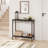 2 Tier Entryway Table, 31.5" Console Tables With Storage, Retro Sofa Table With Metal, Industrial Behind Couch Table-1008443441