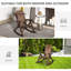 Chaise Adirondack inclinable à bascule en bois pour l'extérieur, noyer