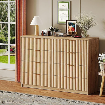 Drawer Dresser, Bedroom Storage Cabinet with Drawers, Wooden Bedroom Dresser for Closet Organization by George Oliver