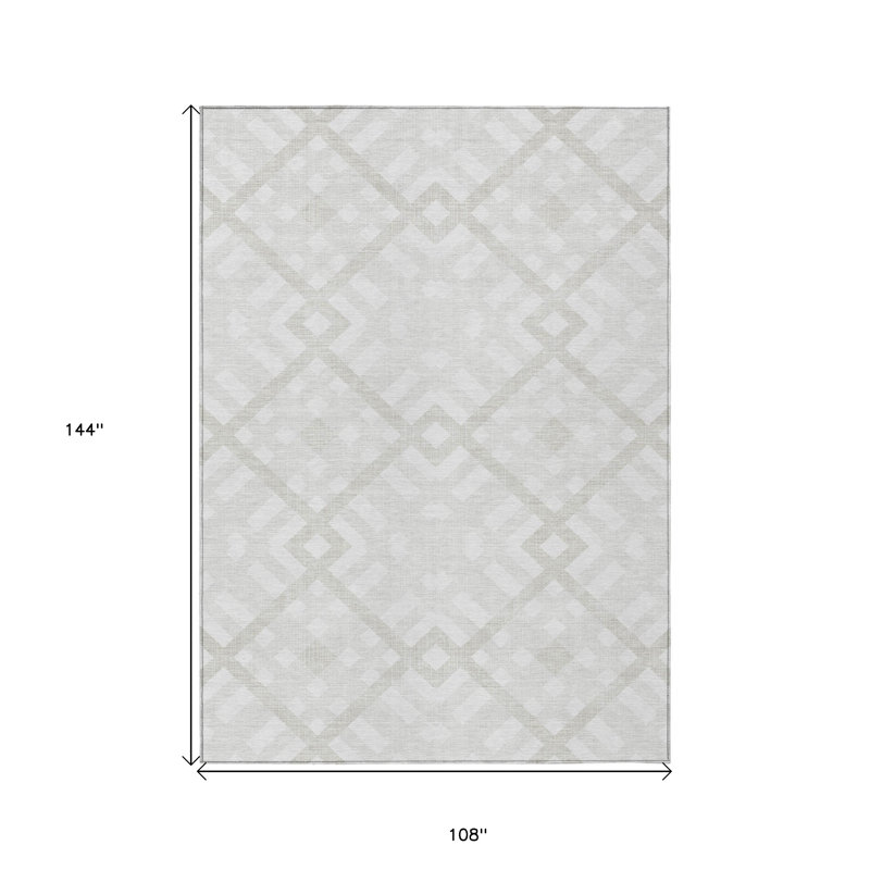 Tapis intérieur / extérieur ivoire et beige 9 'X 12'