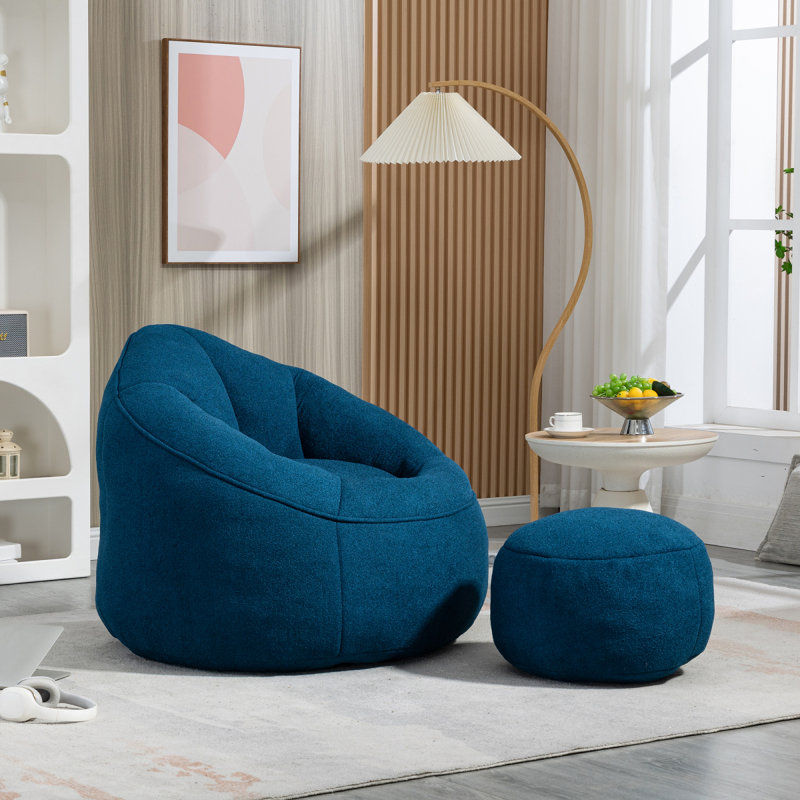 Fauteuil à billes Bedding Fauteuil à billes en mousse haute pression, Bleu