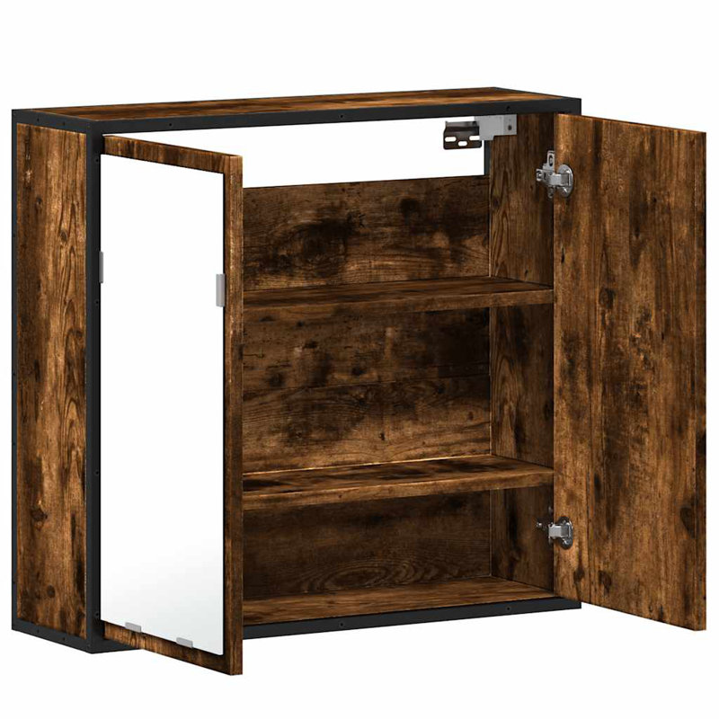 Bathroom Cabinet, Smoked Oak