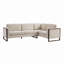 Canapé modulaire carré en L 2 pièces à accoudoirs carrés, design moderne pour le salon et la chambre à coucher