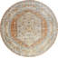 Machine Washable Traditionnal Boho Burnt Orange Area Rug-1094308095