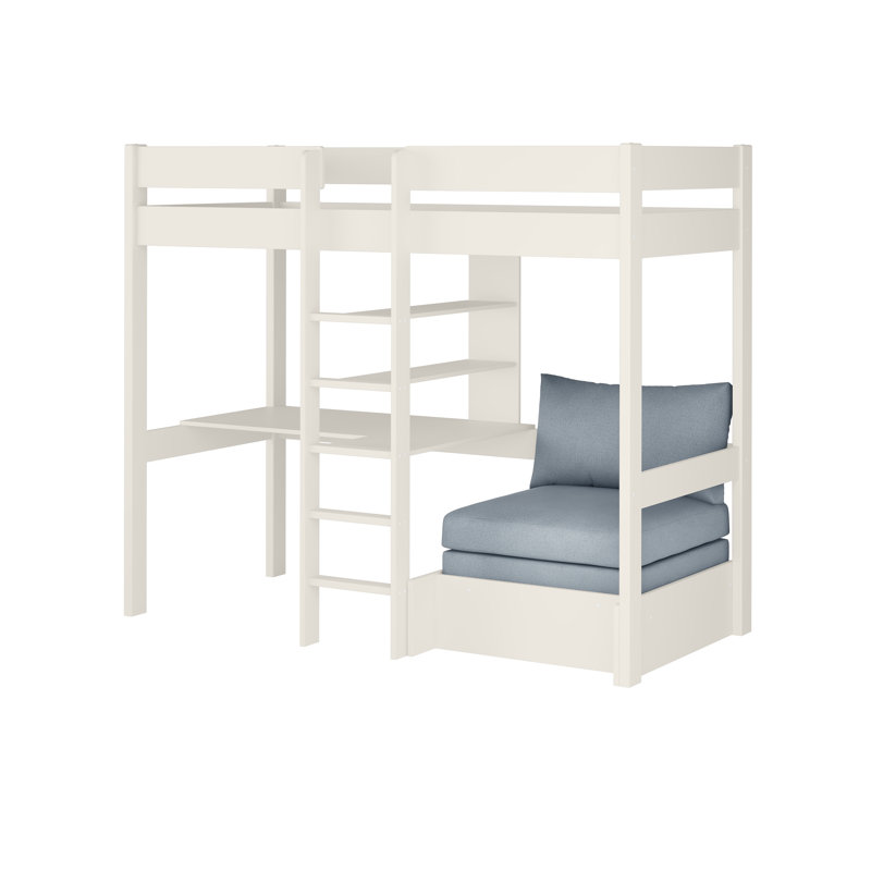 Uno Highsleeper with a Chair Bed and Light Grey Cushion Set