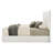 White & Silver High Gloss Bed W/LED