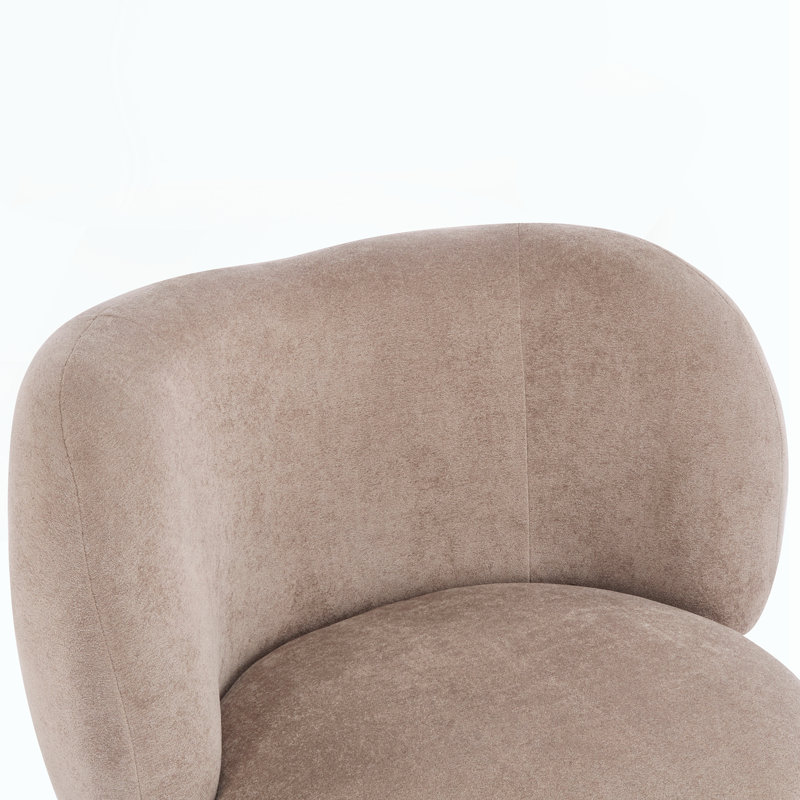 Fauteuil à oreilles sans accoudoirs, Marron clair