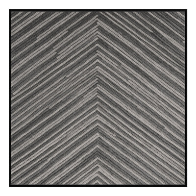  Tapis gris clair lavable à rayures gris foncé