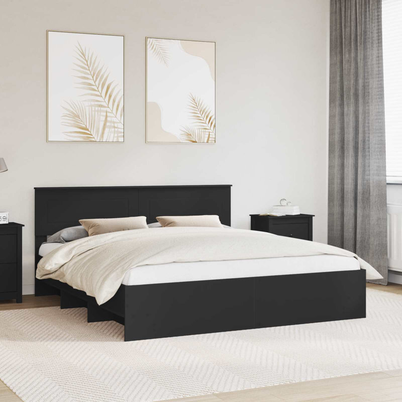 Bed, Black, Super King (6')