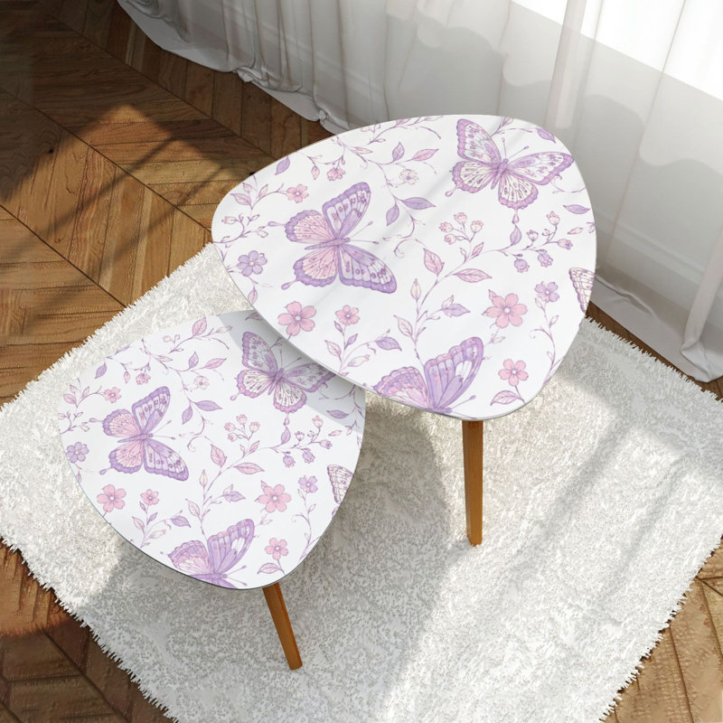 Ensemble de 2 tables basses gigognes Triangle