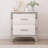 Elegant High Gloss Nightstand With Metal Handle-138913786