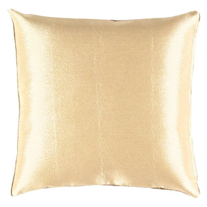 Pillow Cover & Insert, 20"H x 20"W, Square, Beige/Green/Yellow