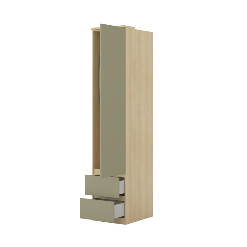 Bereza 215cm H x 45cm W Composite Bookcase, Eucalyptus