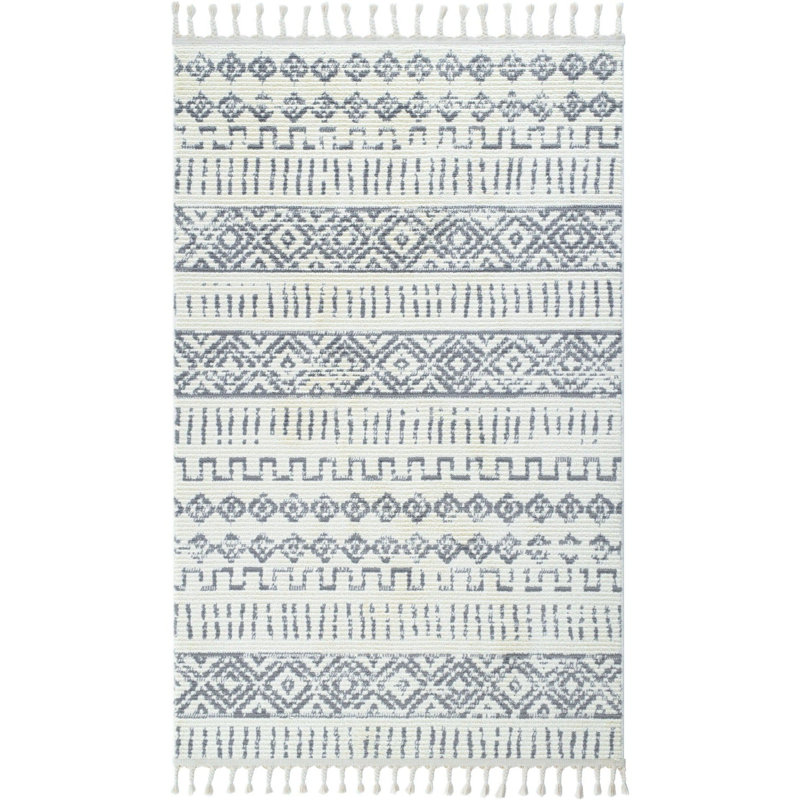 Regnold Geometric Shapes Machine Made Indoor / Outdoor Area Rug, Rectangle 5'3" x 8'2"