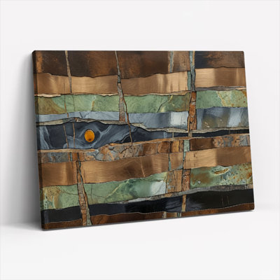 Ensemble d'une toile mosaïque abstraite