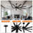 Ayodele 84-inch 9-Blades Indoor Ceiling Fan with Remote-1016637706