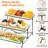 3 Tier Serving Tray Set,  Tiered Serving Trays Platters, Reusable Serving Tray For Party, Collapsible Sturdier Stand With Stable Cross Bars, Serving Platters For Veggie, Fruit, Dessert
