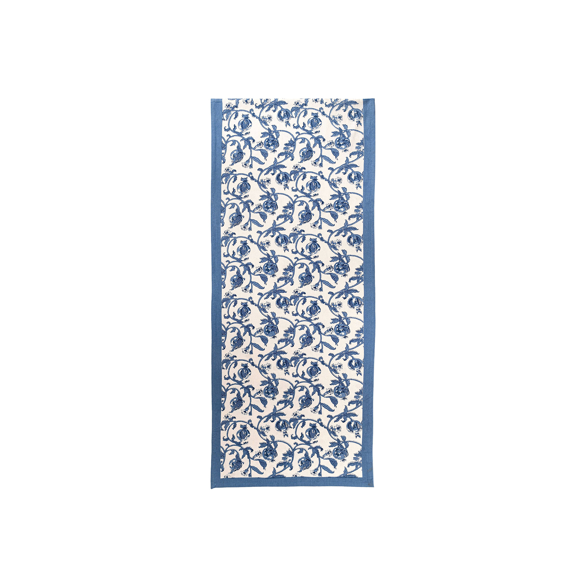 Brona Floral Table Runnner, 90" L x 16" W, Blue