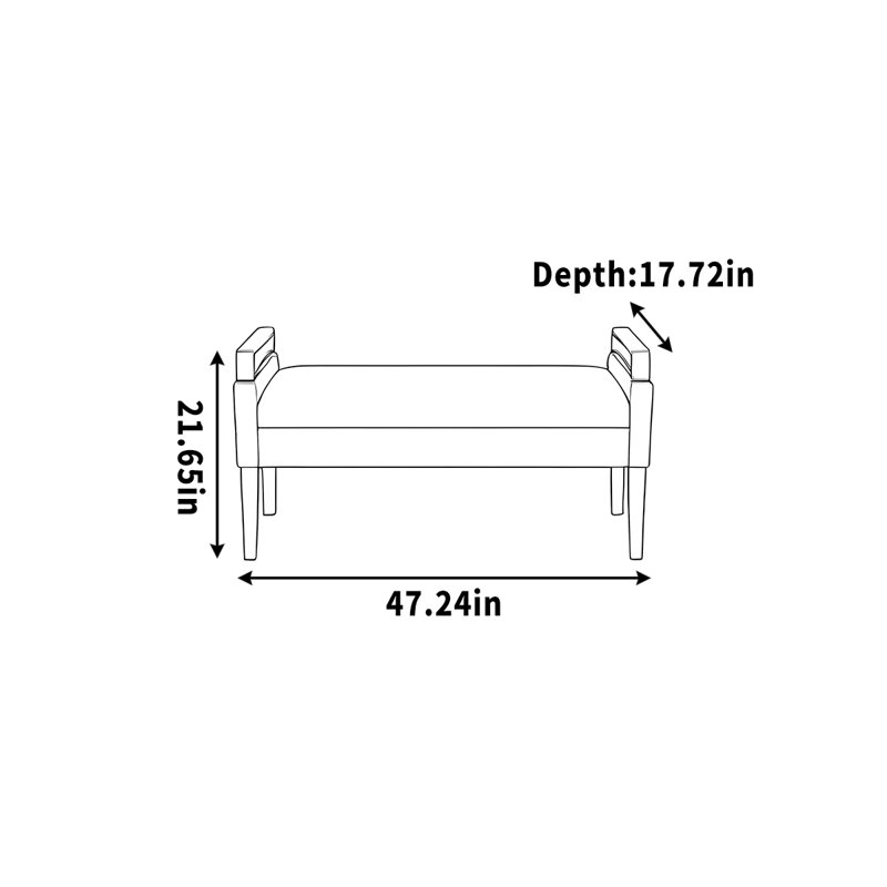 Table à langer en bois massif, H 21,65 po x l 47,24 po x P 17,72 po