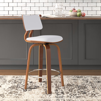 Benelli Mid-Century 26" Counter Stool With Swivel