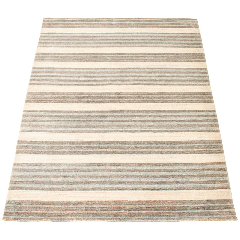 Tapis unique en laine noué à la main de 5 pi 9 po x 8 pi Heloud