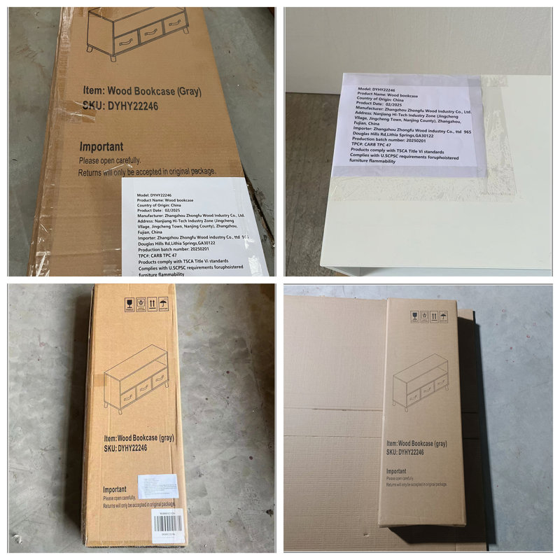 Bibliothèque avec tiroirs en tissu pliables, présentoir à livres et armoire de rangement pour jouets, blanc / gris