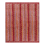 Rug & Kilim’S Tribal Style Rug In Red With Colorful Geometric Stripes