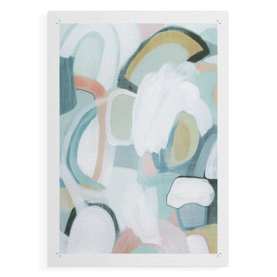 Pastel Garden Abstraction I -Canvas Print Only - NOT FRAMED