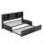 Metal Twin Size Daybed With Twin Size Trundle, Storage Shelves And USB Ports-823175314