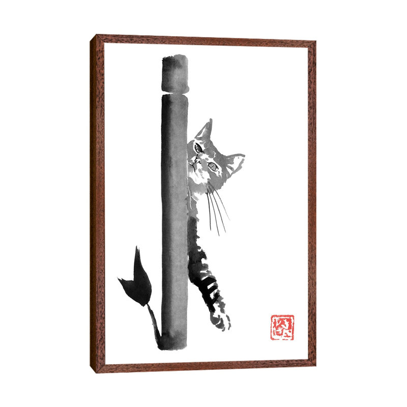 Clide by Péchane - Painting on Canvas, 101.6 cm H x 66.04 cm W, Classic Brown Wood Framed