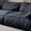 Causeuse-coussin modulaire noire 100% polyester-1341521060