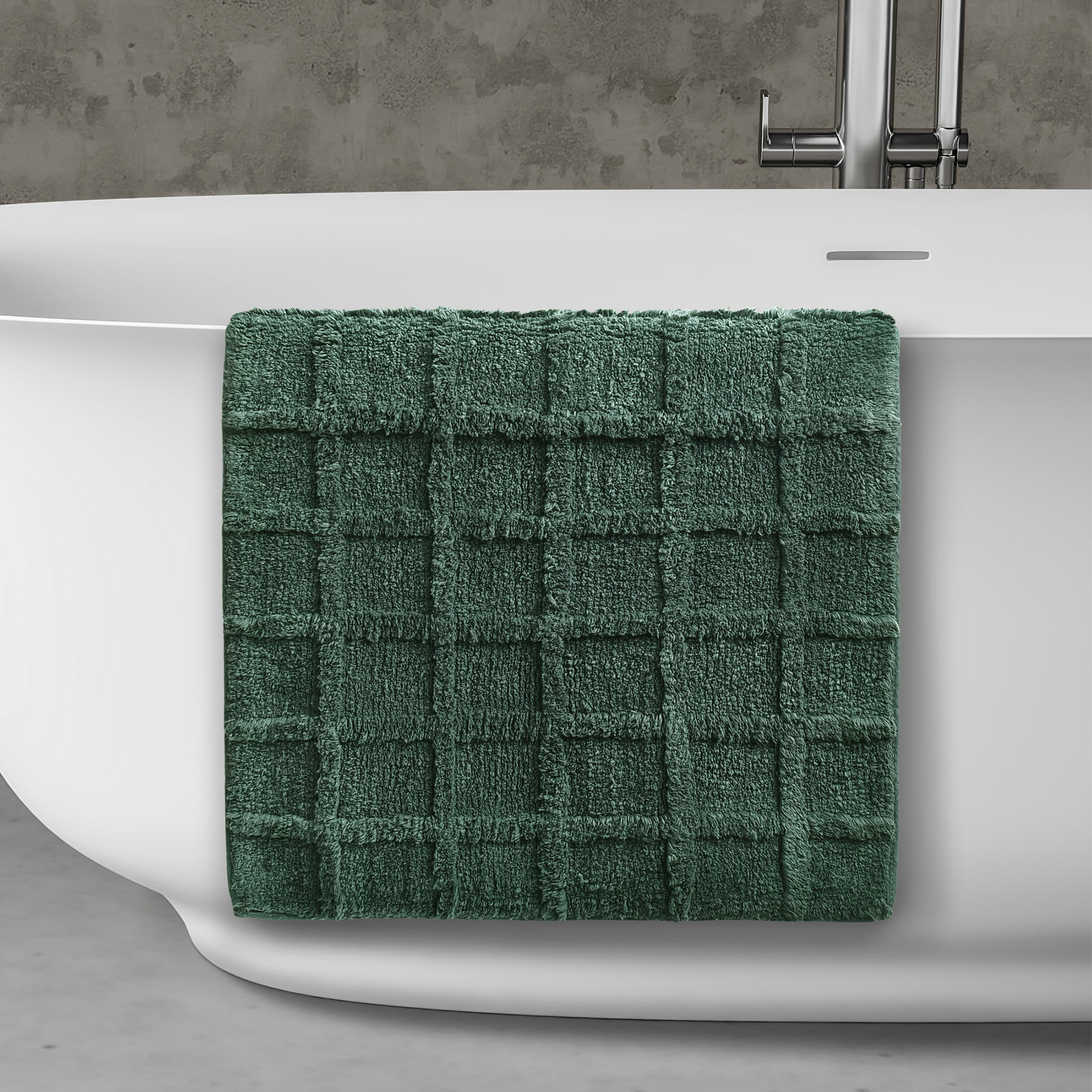 Carter Bath Rug, Emerald Green
