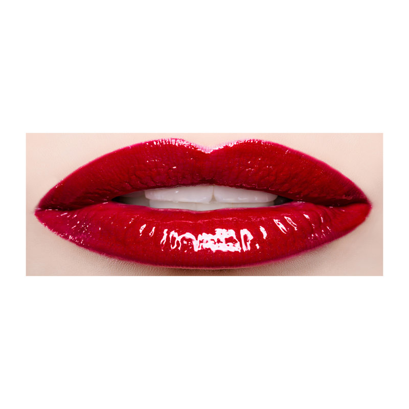 Red Lips - Print, 70cm H x 100cm W x 4cm D, Glass