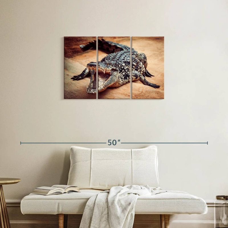 Brampt Crocodile, 20" H x 33" W