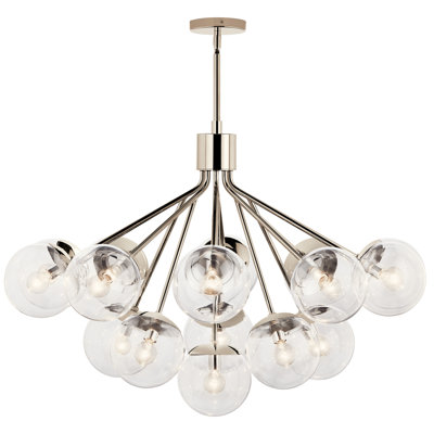 Steel Dimmable Globe Chandelier