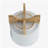 8" TEXTURED PLANTER W/ STAND, WHITE