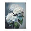 Blanc hortensias murmurant - Horloges murales florales-99632454