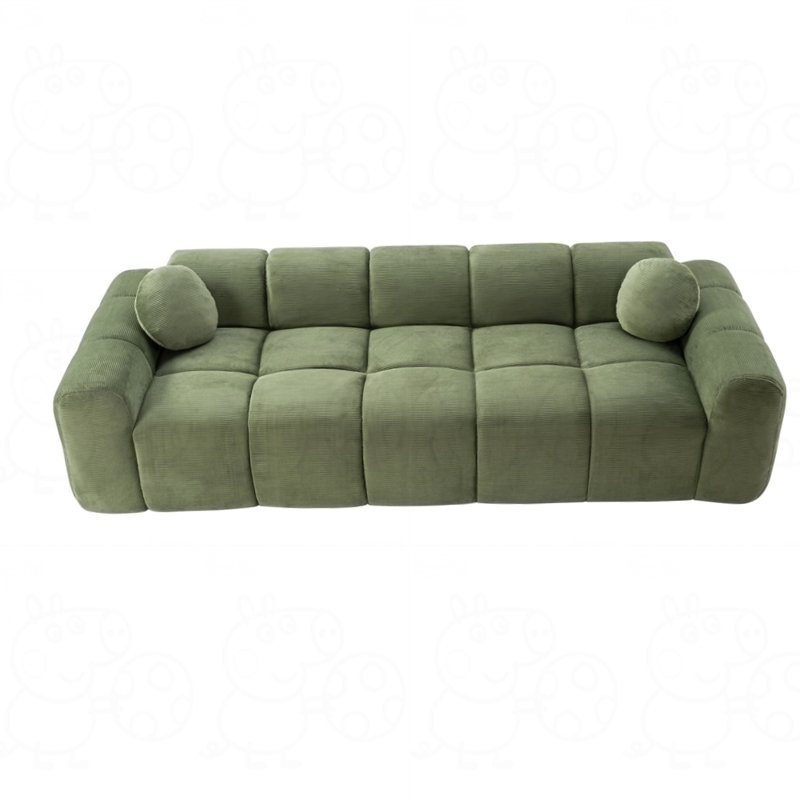 98.4" Extra Large Compression Sofa, Green