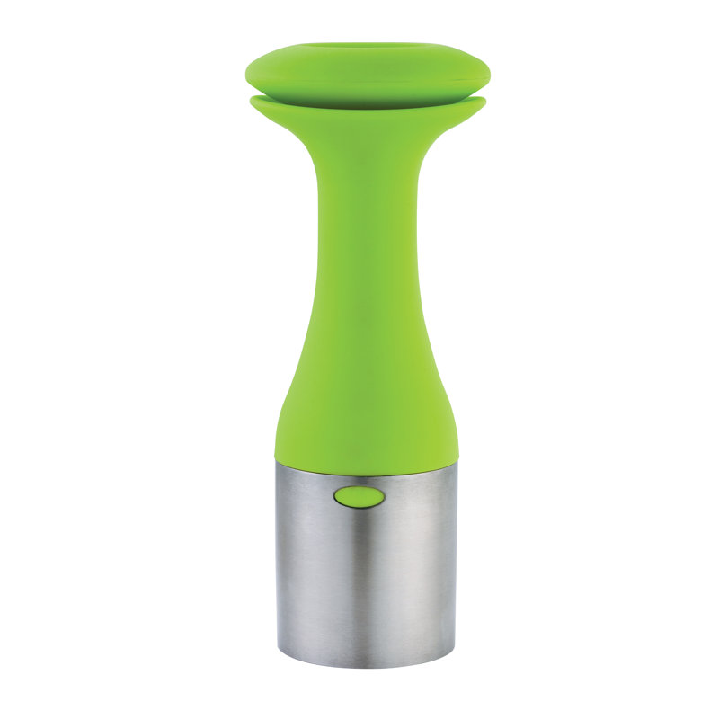 Cuisipro Ice Cream Scoop and Stack, For Serving Ice Cream, Easy One Hand Operation, 19.5cm, Silver/Green
