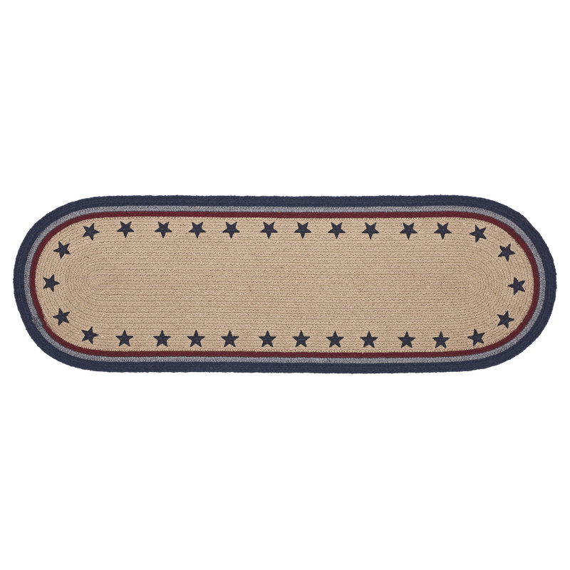 My Country Oval Runner Stencil Stars 12x60, 36" x 12"