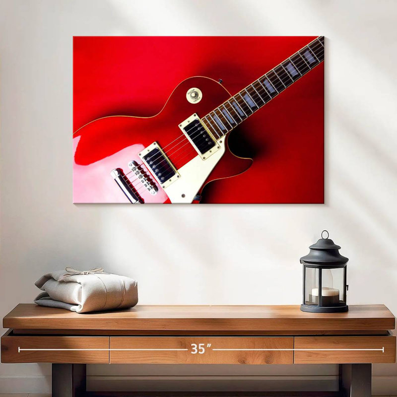 Guitare électrique Abarca Vintage Red, H 8 po x l 12 po