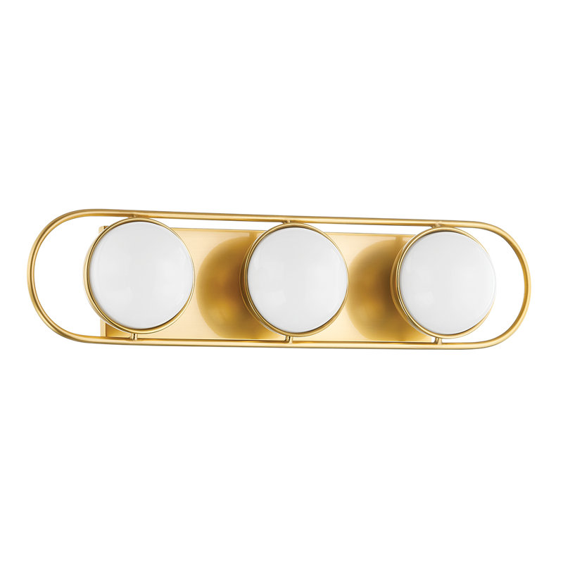 Amy 3 Light Bath and Vanity, Aged Brass