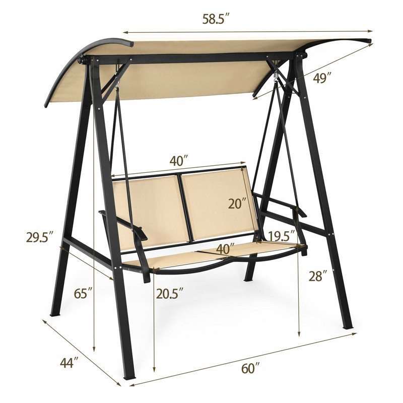 Balancelle avec support Zooey, Beige