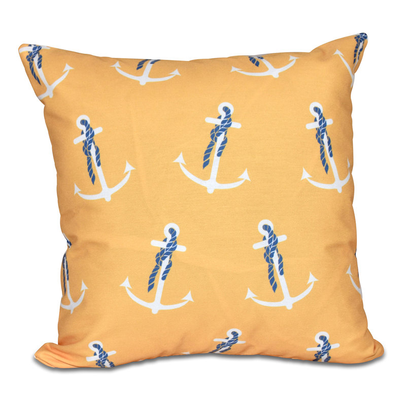 Housse de coussin carré et insert, H 16 po x l 16 po, Jaune